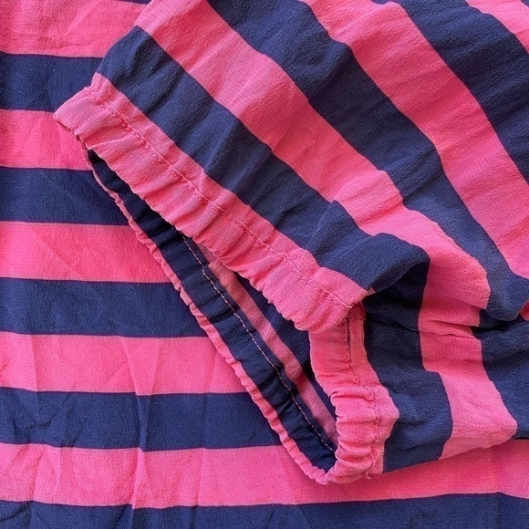 Lilly Pulitzer Pink/Navy Striped Elsa Silk Blouse, M - Picture 12 of 13